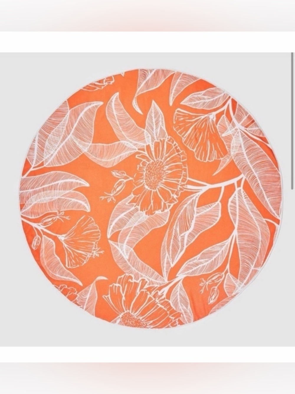 🏖️ Summer & Rose Orange & White Roundie Towel NWT